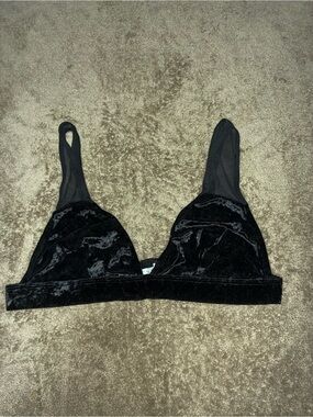 just be Black Velvet Triangle Bralette